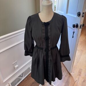 Forever‎ 21  XXL twist Twisted ringmaster jacket black with ruffle womens size M